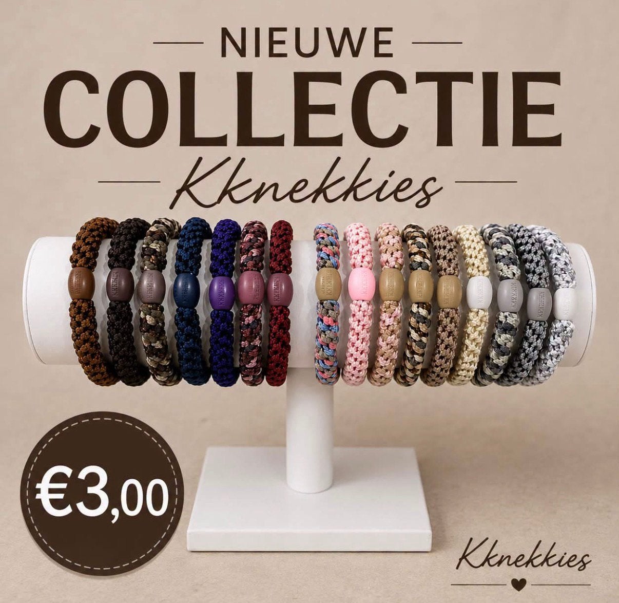 Kknekki haarelastiek, -, Haarspeld, -, Nieuw