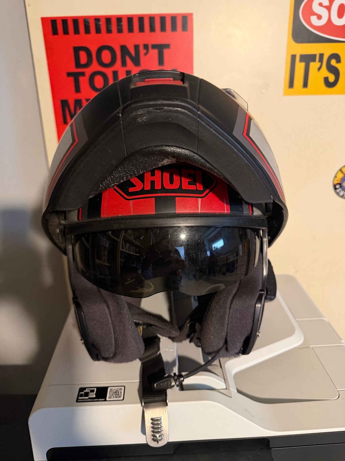 Shoei Neotec Motorhelm Maat L + Sena Bluetooth Intercom, Motoren, Systeemhelm, Heren, Ophalen of Verzenden, Shoei