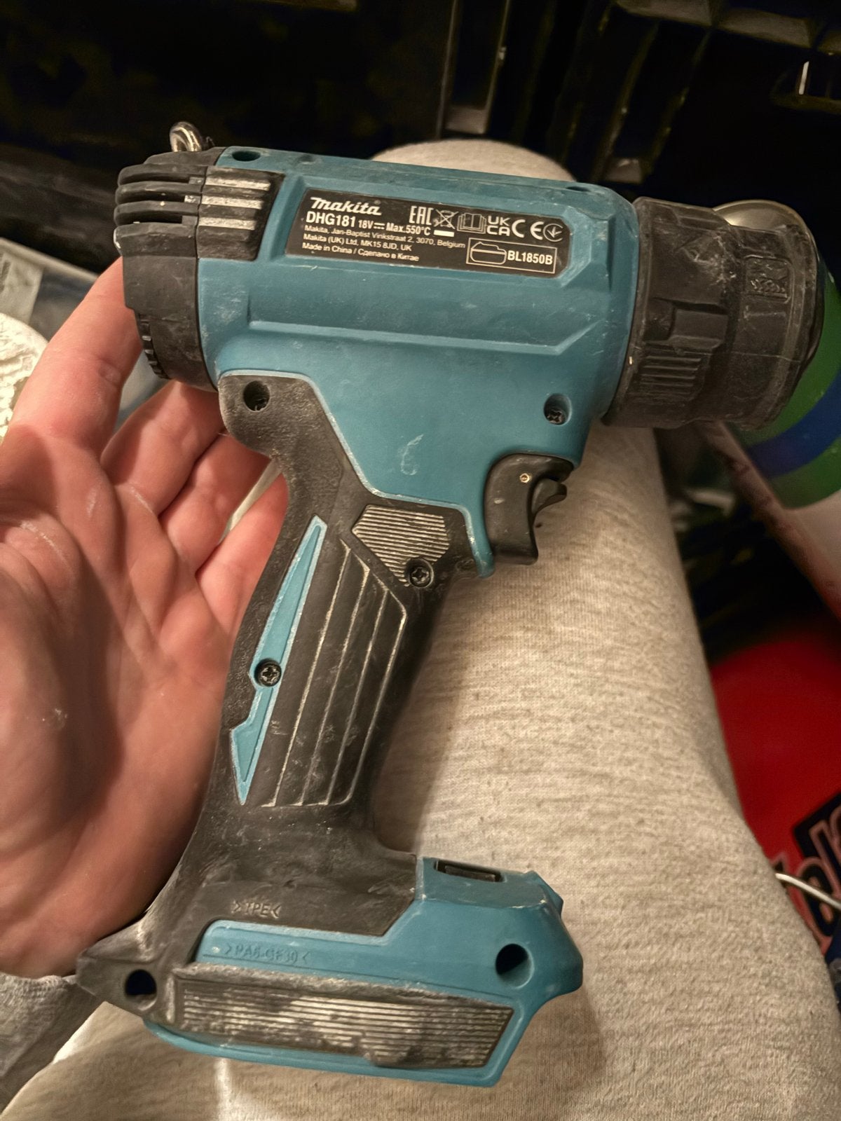 Makita DHG181 Accu Heteluchtpistool - Zo goed als nieuw, Ophalen, Zo goed als nieuw, Overige typen, Makita