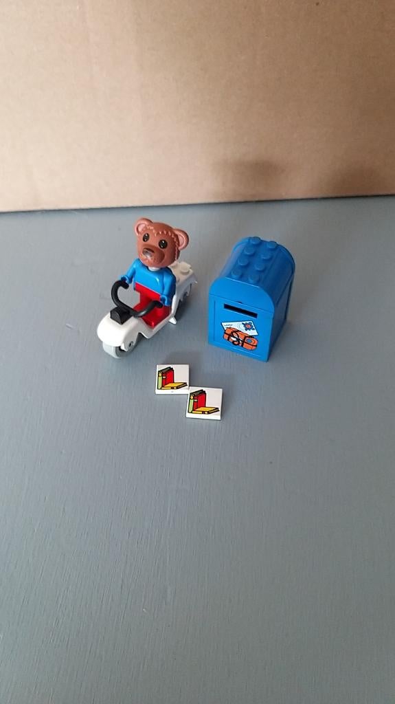 Fabuland lego Bernard Beer met brievenbus en motor, Kinderen en Baby's, Speelgoed | Duplo en Lego, Overige thema's, Lego, Overige typen