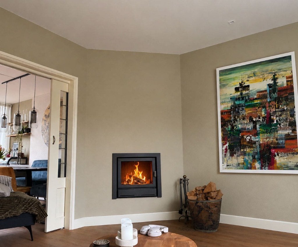 Barbas Unilux 70 houtkachel - 8 KW, Ophalen, Gebruikt, Houtkachel, Inbouw