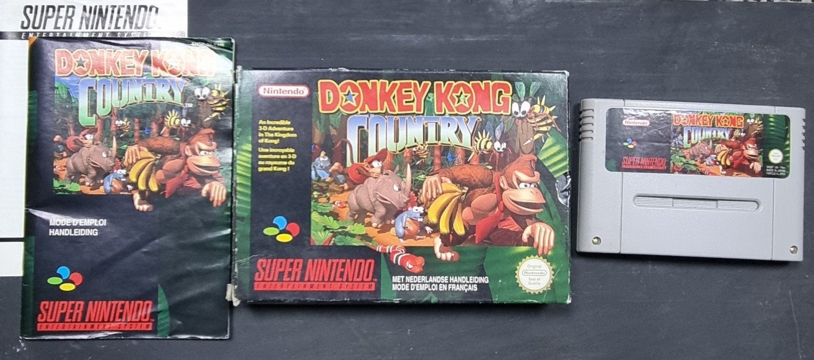 Donkey Kong Country (SNES) CIB + Poster & NL Handleiding, Spelcomputers en Games, Games | Nintendo Super NES, 2 spelers, Zo goed als nieuw