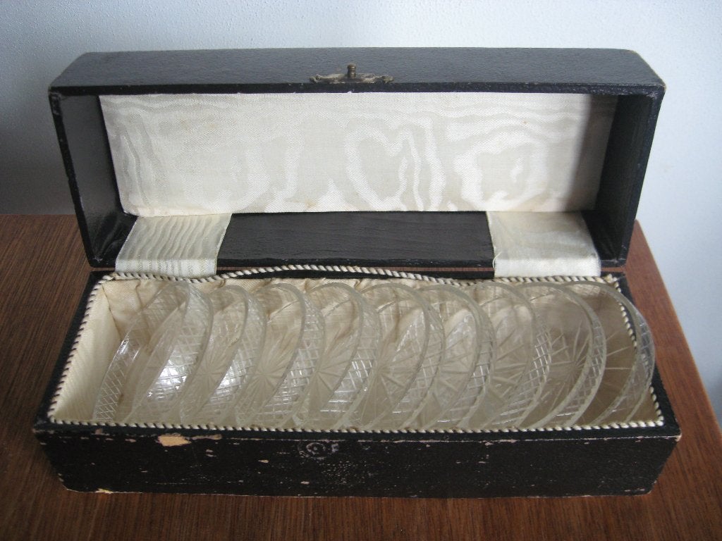 9 kristallen onderzetters, Ophalen of Verzenden
