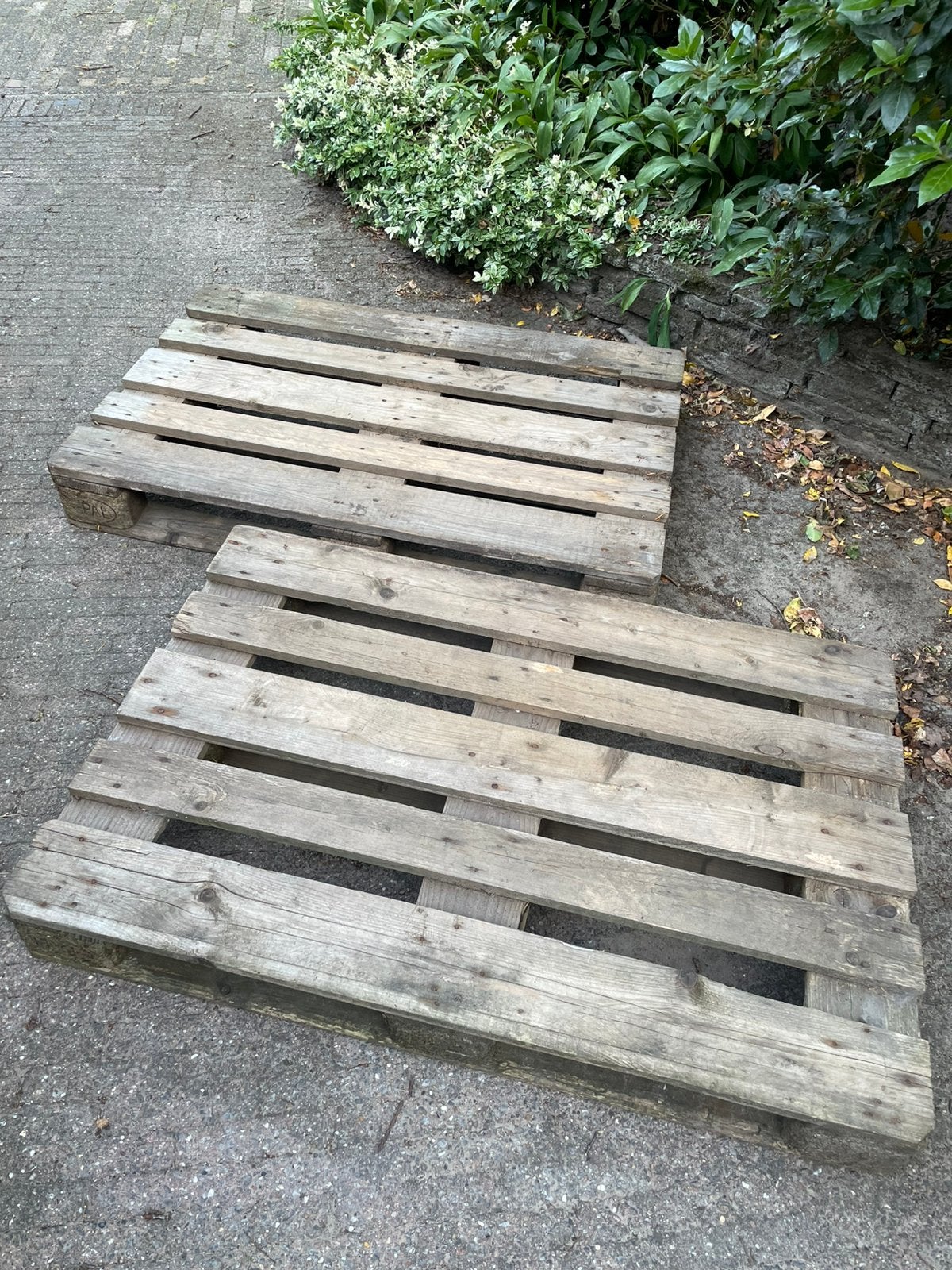 Twee euro pallets te koop, Ophalen, Gebruikt, Minder dan 200 cm, Vuren