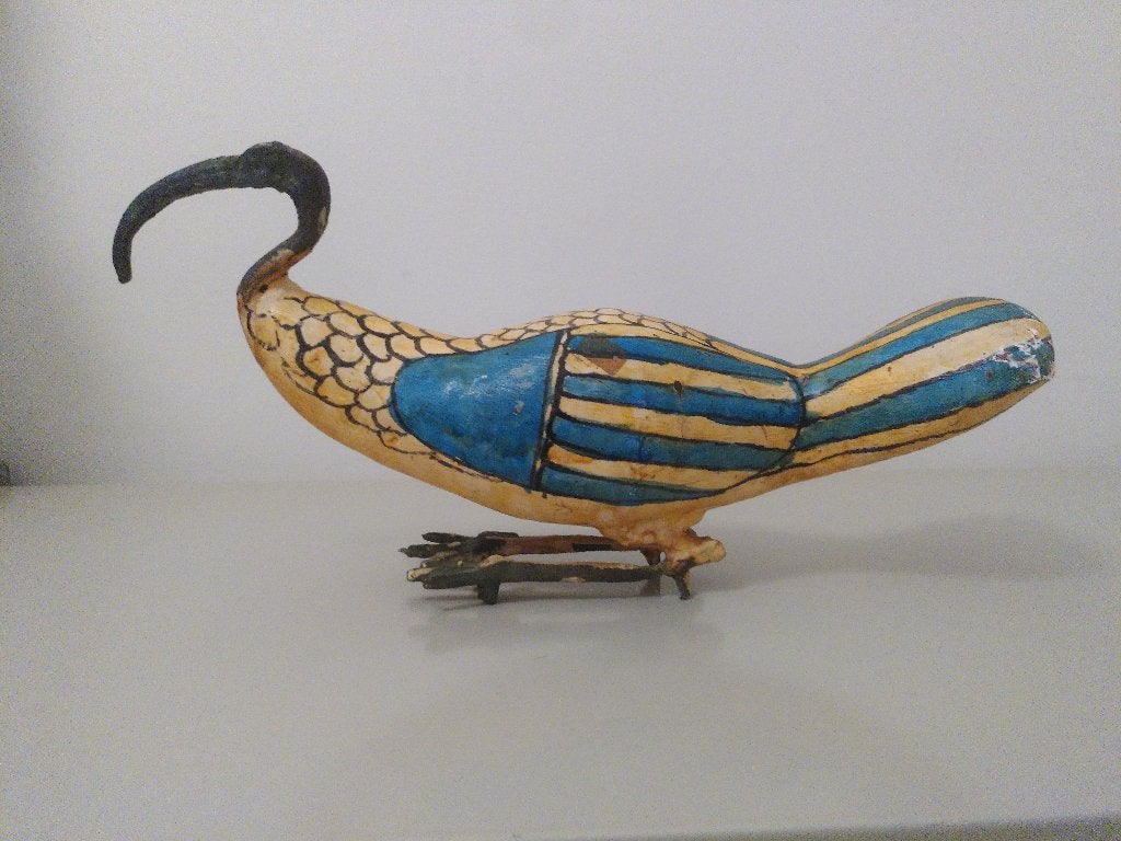 Egyptisch Vogelbeeld Handbeschilderd, Ophalen of Verzenden, Gebruikt, Dier