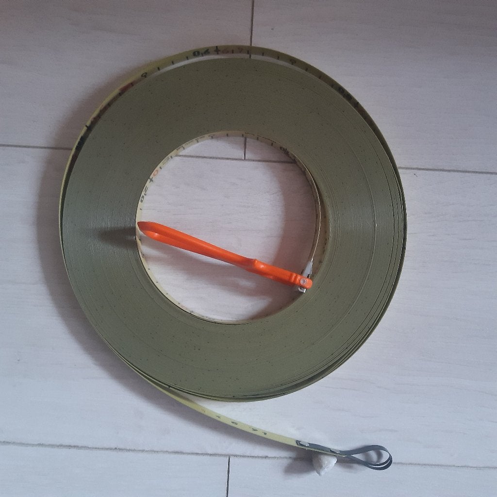 Vervangend meetlint van 50 meter metralon, Ophalen