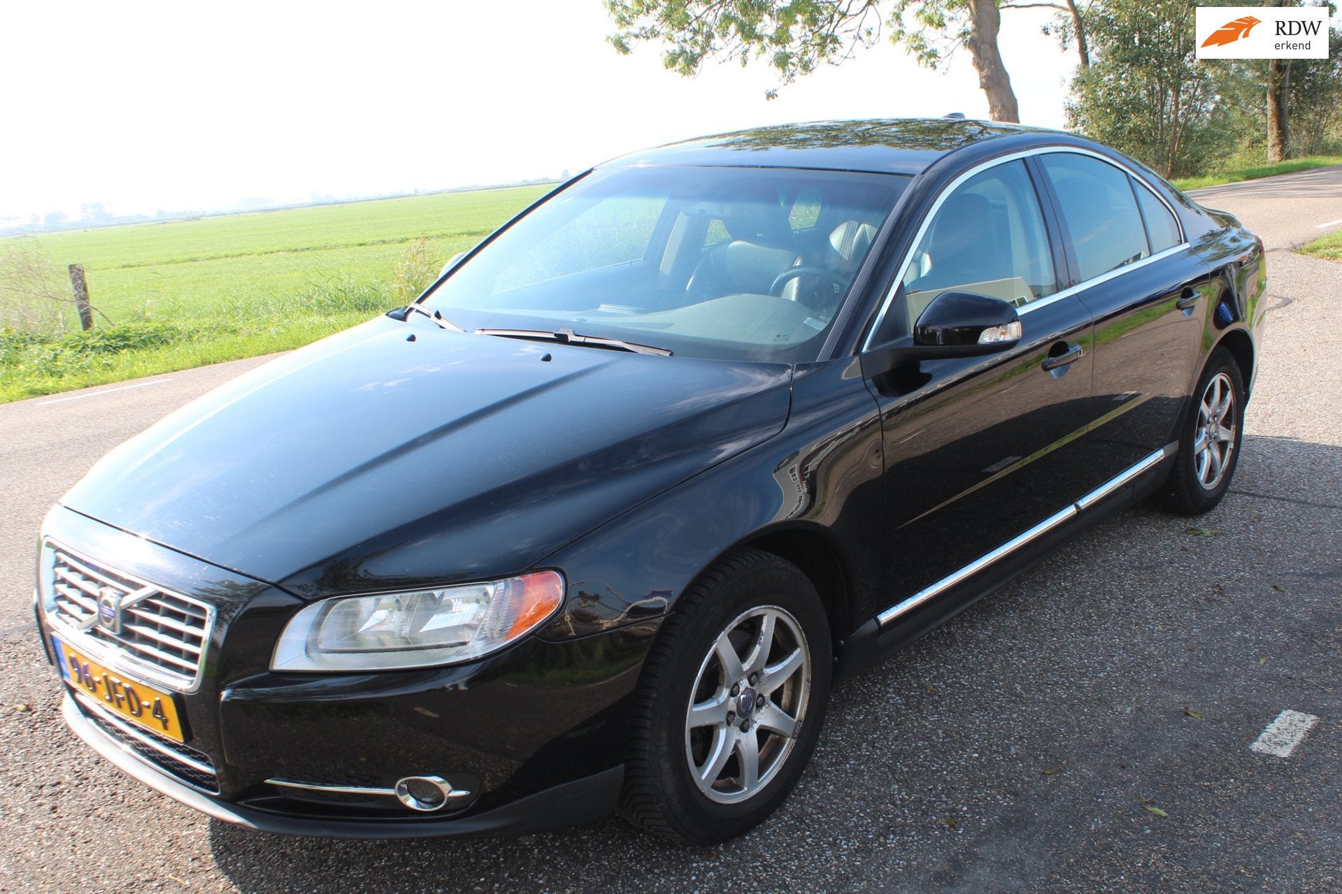 Volvo S80 2.4D Limited Edition // aut / leer //, Auto's, Parkeersensor, Zwart, Bedrijf, Diesel