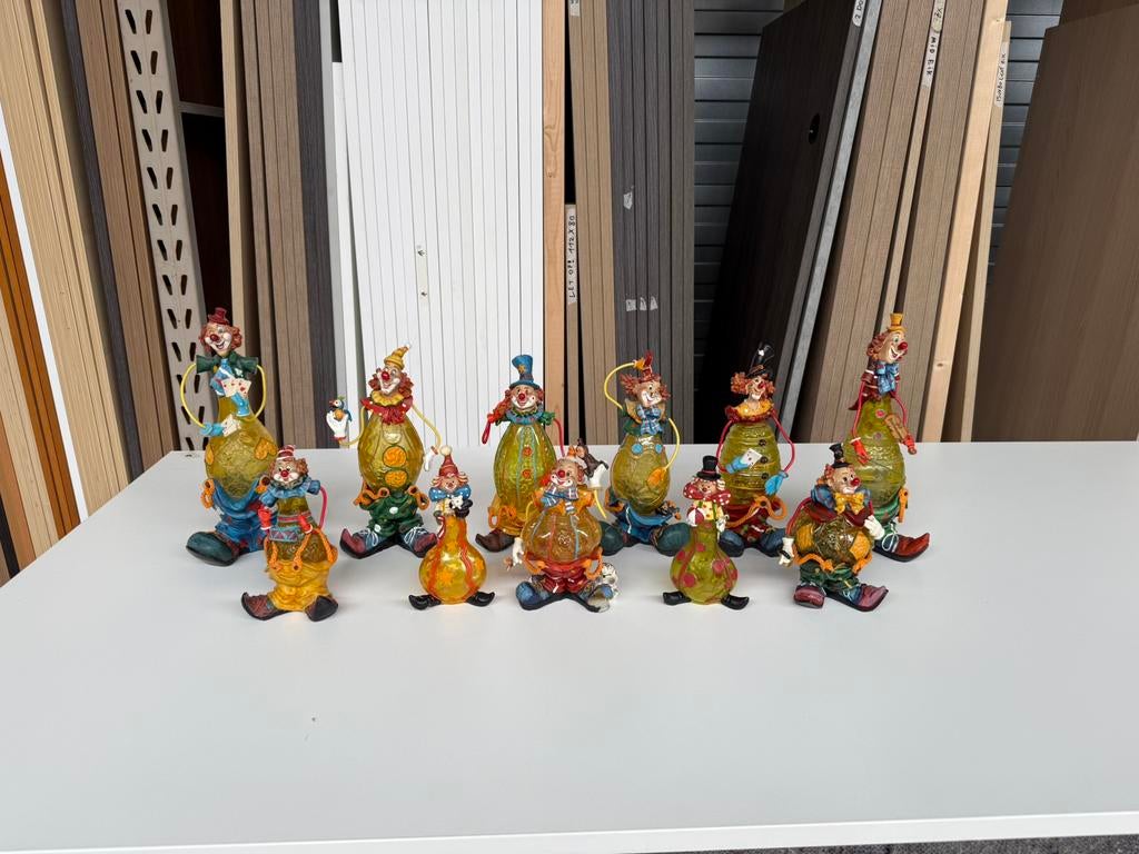 Vintage glazen clown poppetjes, Ophalen of Verzenden, Gebruikt, Fantasy