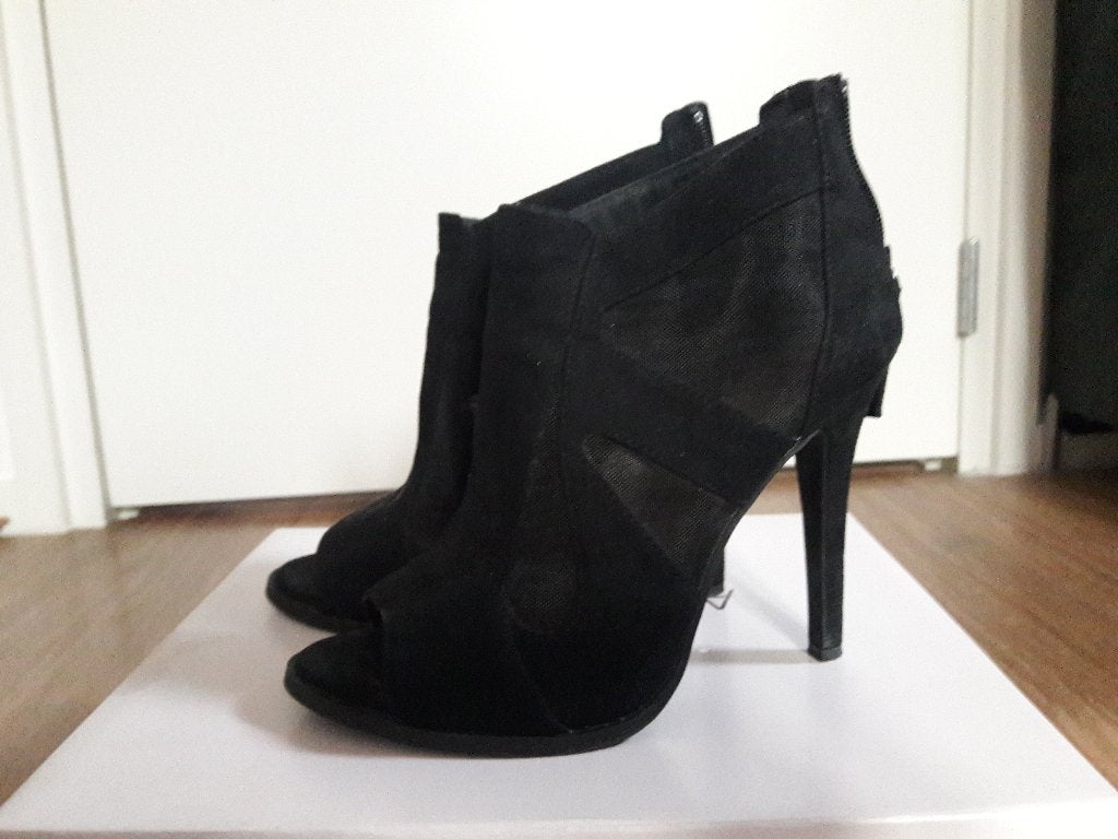 Bershka hoge hakken maat 38 vegan, Pumps, Zwart, Gedragen, Bershka
