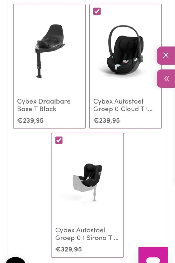 Cybex Cloud Z autostoelen 0 t/m 4 jaar en Base Z draaibaar, Kinderen en Baby's, Autostoeltjes, Verstelbare rugleuning, 0 t/m 18 kg