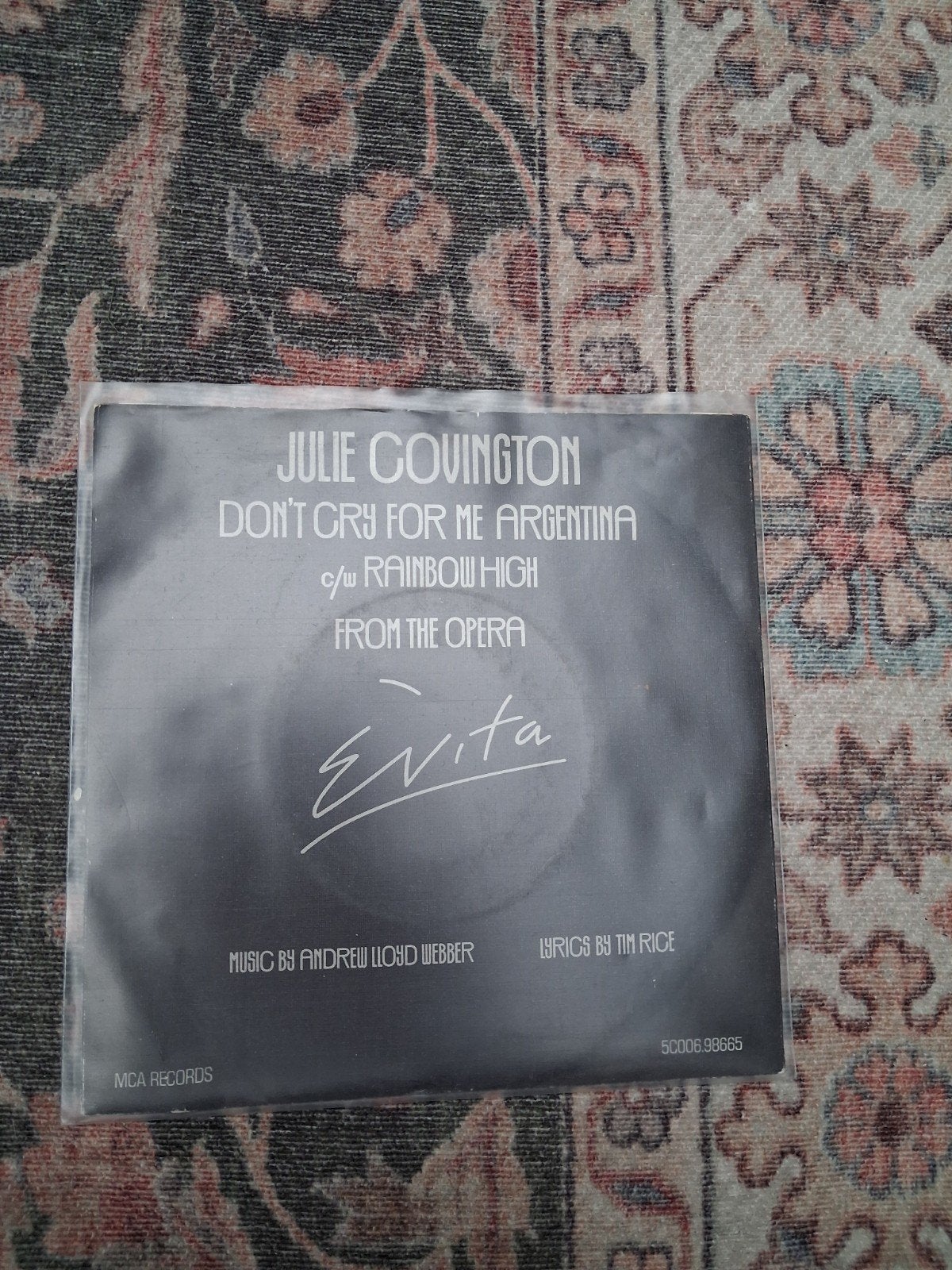 Julie   covington don ,t cry argentina, Ophalen of Verzenden, Zo goed als nieuw, Pop