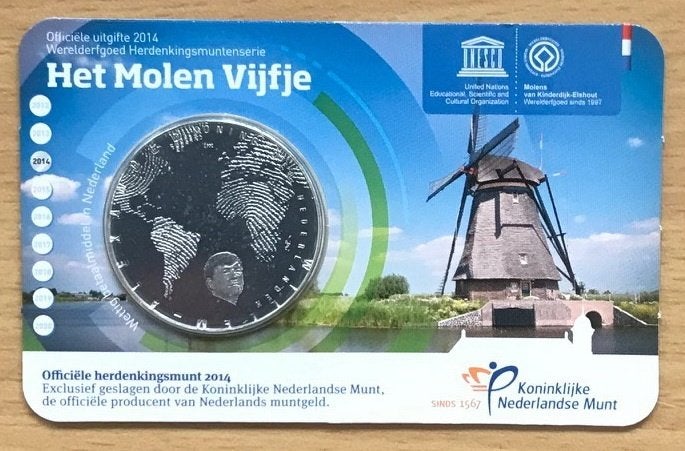 Nederland - 5 euro coincard - Het Molen Vijfje, Verzenden, Koning Willem I, Euro's, Setje
