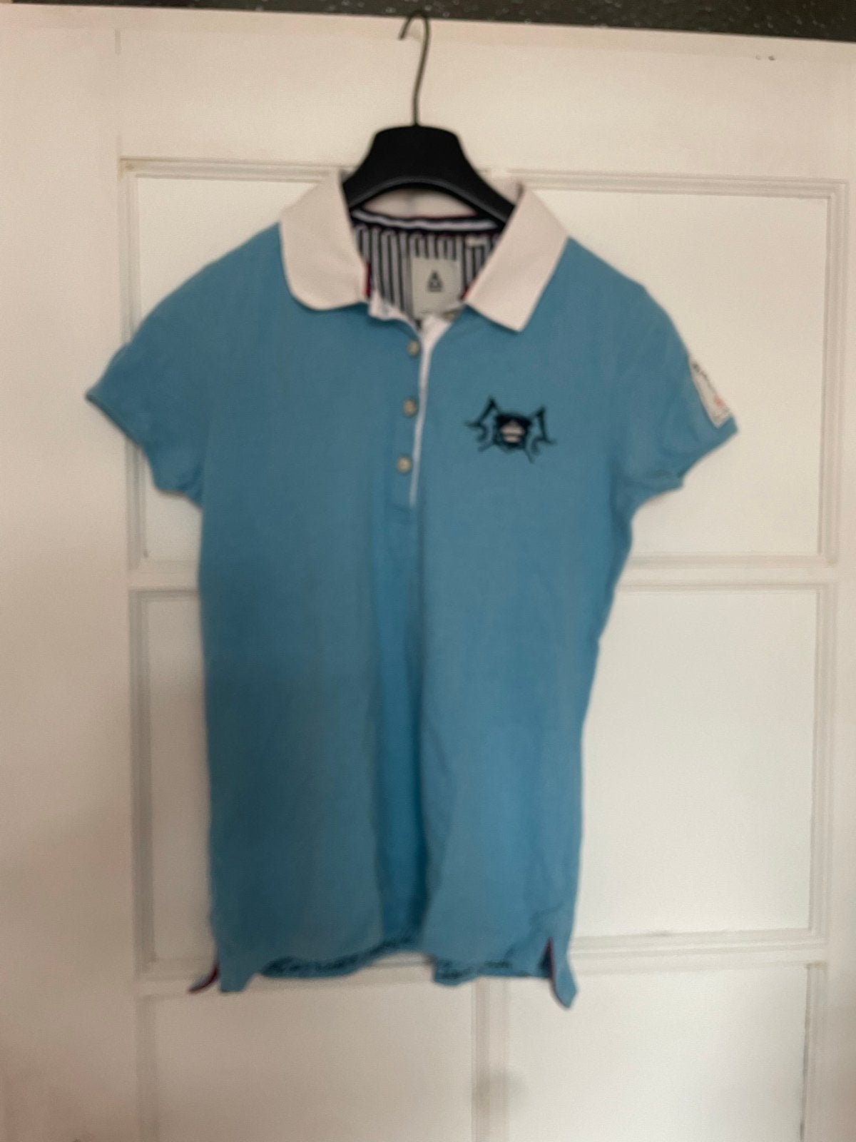 Gaastra Exclusieve Lichtblauwe Polo Dames Maat L, Blauw, Maat 42/44 (L), Ophalen of Verzenden, Zo goed als nieuw