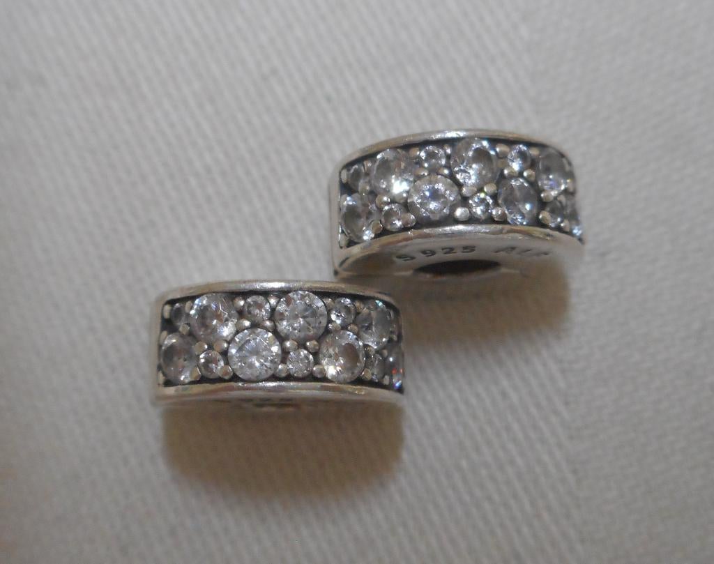 Pandora zilveren set Shining Elegance Clips nr.1064, Verzenden, Pandora, Zo goed als nieuw, 2 of 3 bedels