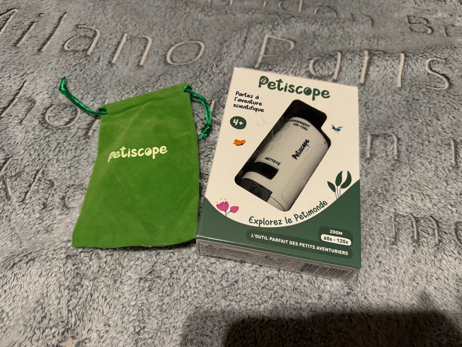 Petiscope draagbare microscoop voor kinderen 60x-120x zoom, Ophalen of Verzenden, Nieuw, Minder dan 400x, Biologische microscoop