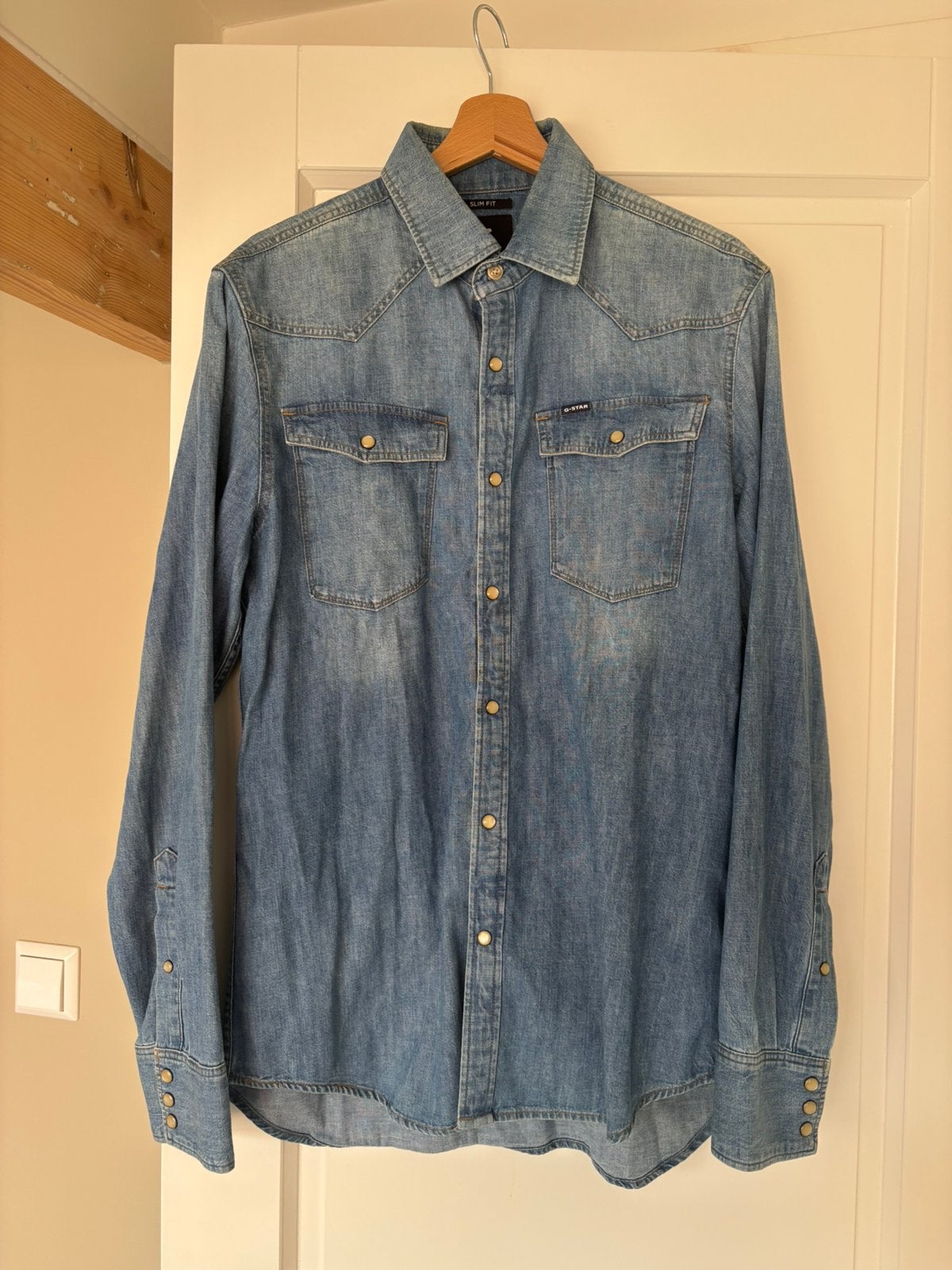 G-Star Raw Spijkerblouse, Kleding | Heren, Verzenden, Zo goed als nieuw, Blauw