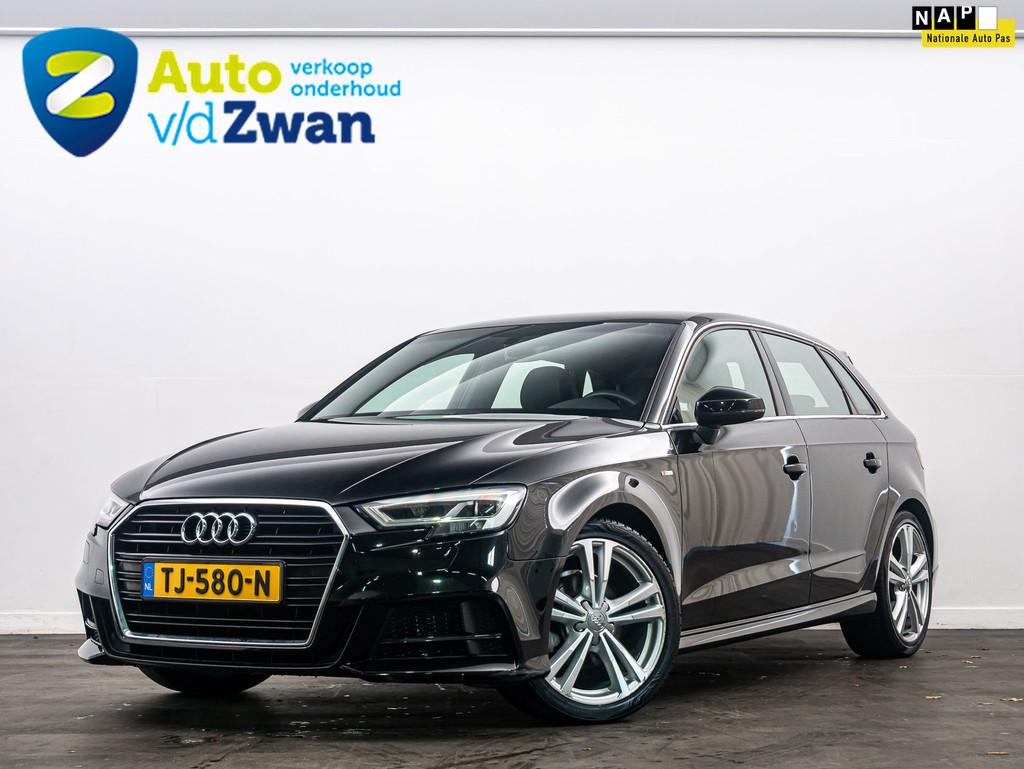 Audi A3 Sportback 1.0 TFSI Sport S Line Edition Led/Navigati, Gebruikt, Zwart, Origineel Nederlands, Bedrijf