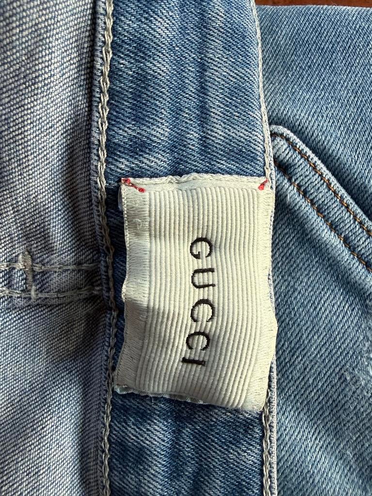 Gucci spijkerbroek - Maat 32, Ophalen of Verzenden, Gedragen, Blauw, W30 - W32 (confectie 38/40)
