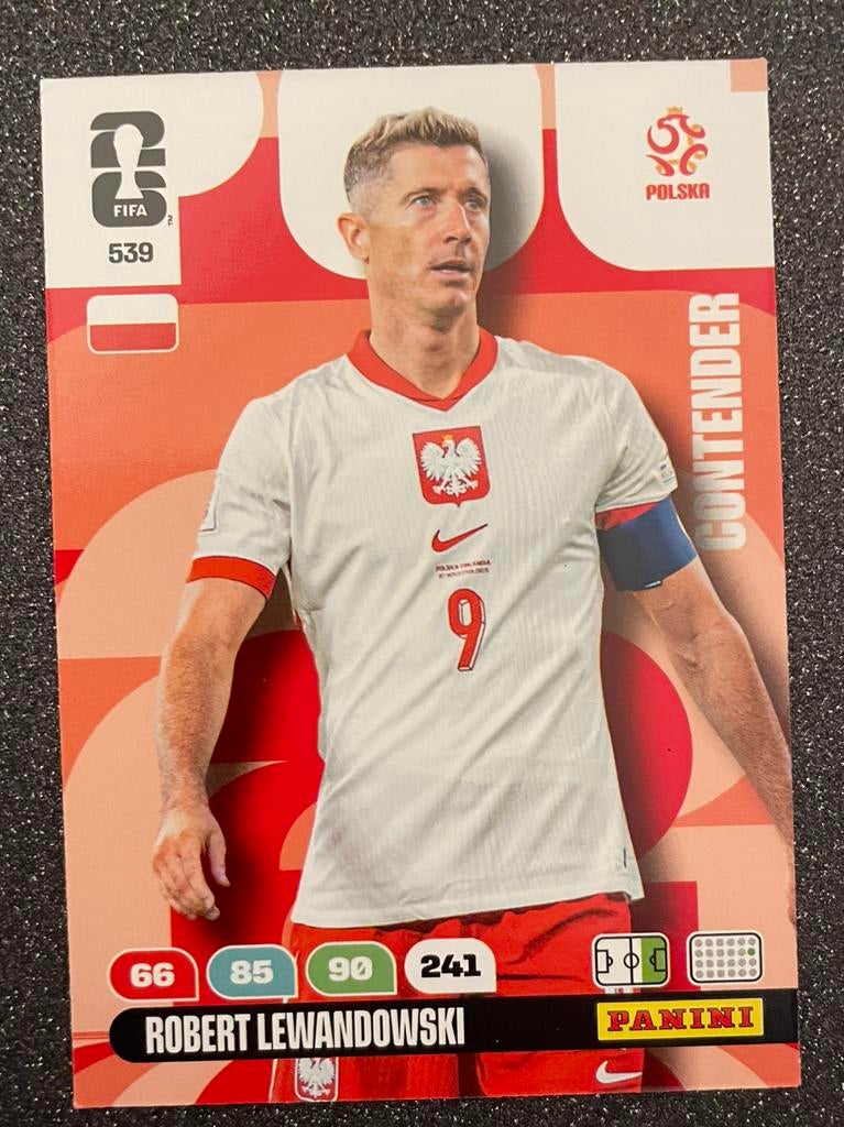 Panini Fifa WORLD CUP 2026   CONTENDER   LEWANDOWSKI  POLAND, Verzenden, Zo goed als nieuw, Plaatje