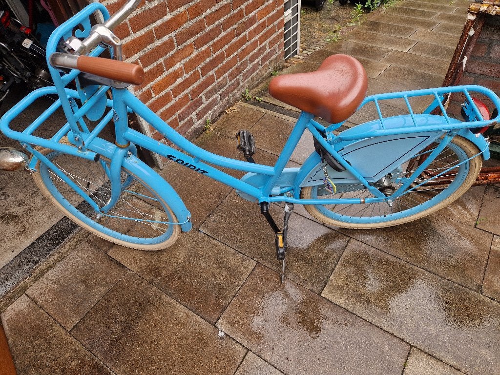 blauwe spirit meisjes fiets 24 inch, Ophalen, Terugtraprem, Spirit, Gebruikt