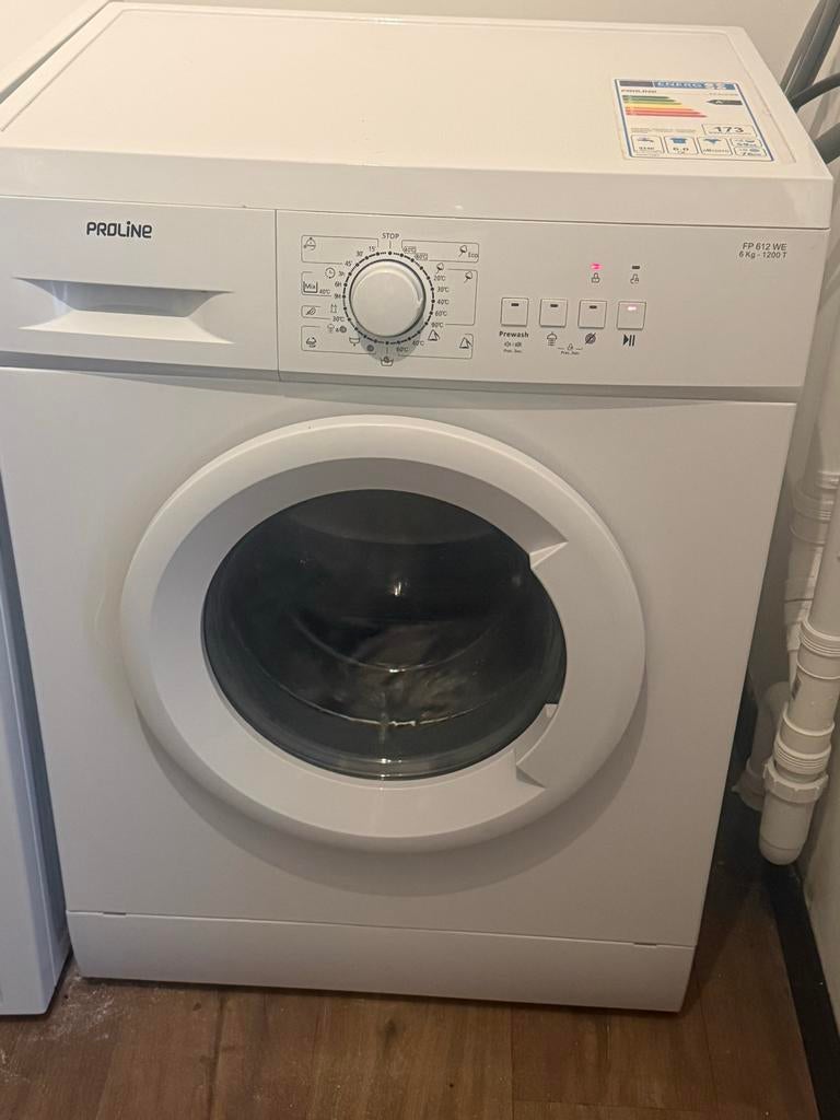 Proline FP 612 WE Wasmachine - 6 kg, 1200 toeren, Witgoed en Apparatuur, Wasmachines, Ophalen, Gebruikt, Voorlader, 85 tot 90 cm