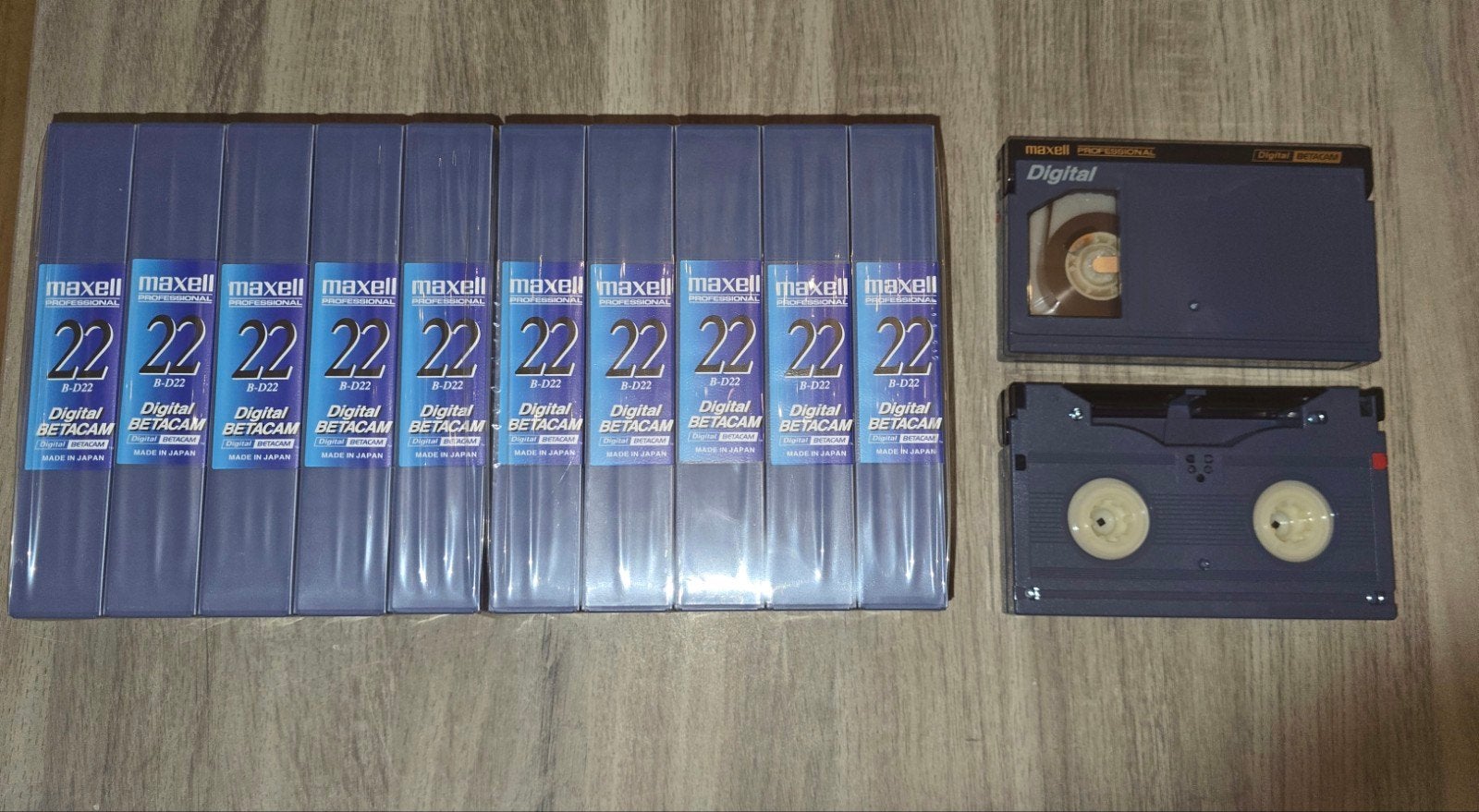 10 x New Maxell BD-22CN Six 22 Min.Digital Betacam Cassette, Ophalen of Verzenden, Nieuw, Videoband