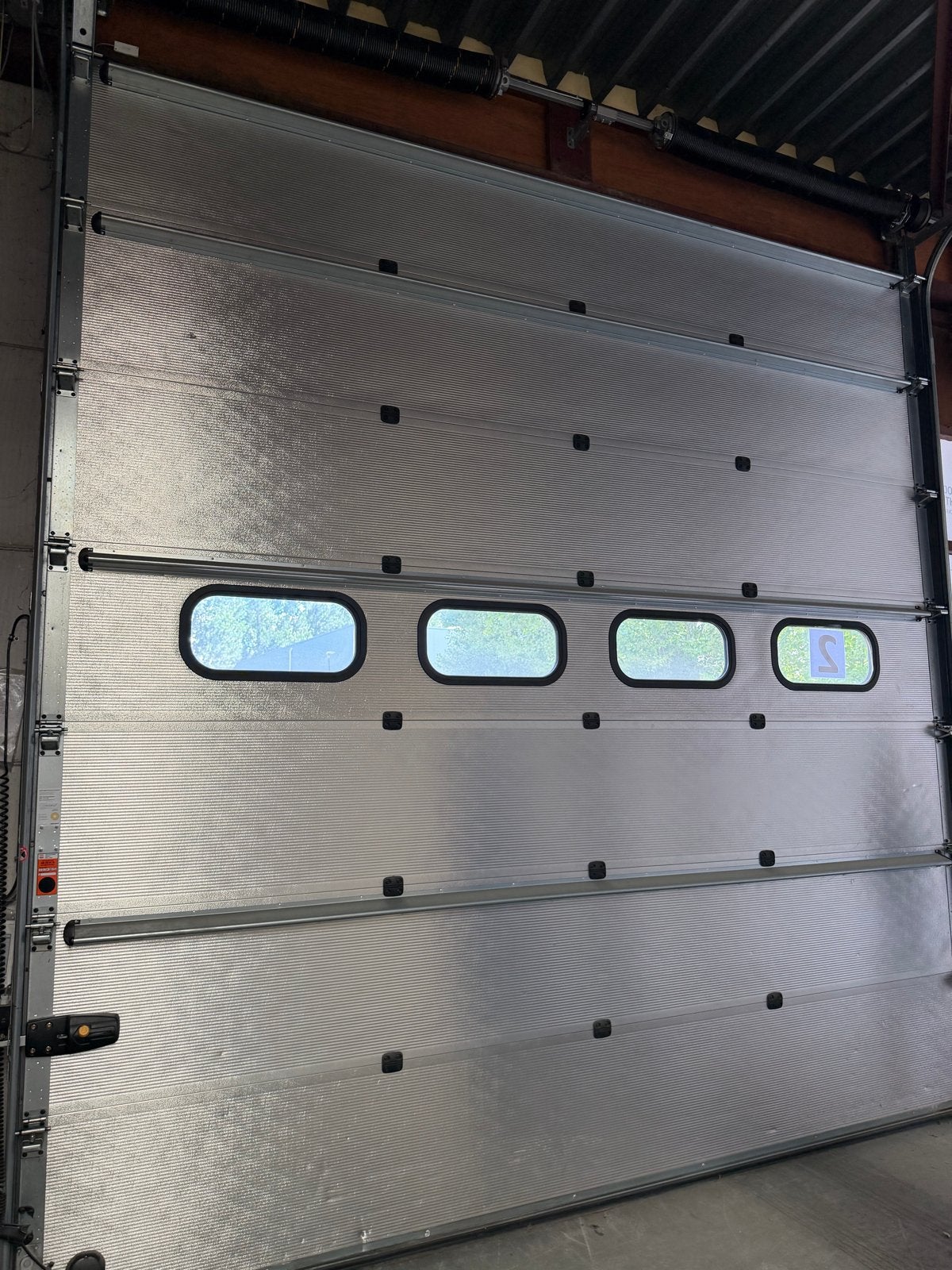 Crawford Garagedeur met ramen en afstandsbediening, Ophalen, Gebruikt, Garagedeur, Metaal
