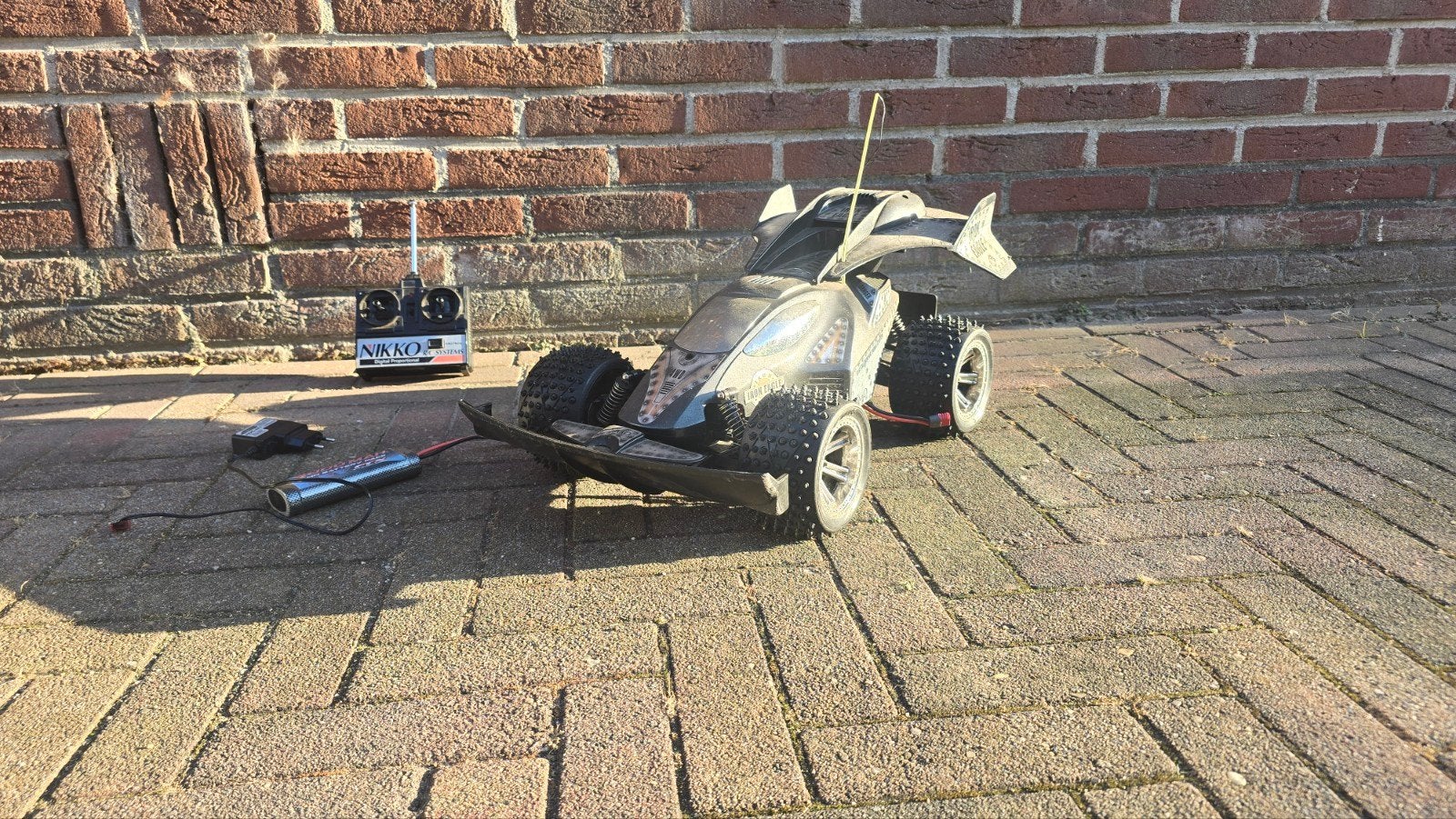 Nikkor Iron eagle 1/10 4x4 vintage rc auto compleet!, Ophalen of Verzenden, Gebruikt, Overige schalen, Auto offroad