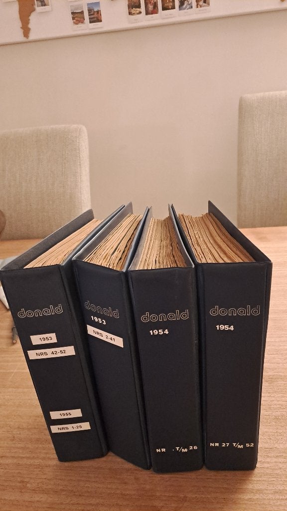 Unieke verzameling vroege Donald Ducks (1953, 1954, 1955), Gelezen, Complete serie of reeks, Ophalen of Verzenden, Donald Duck
