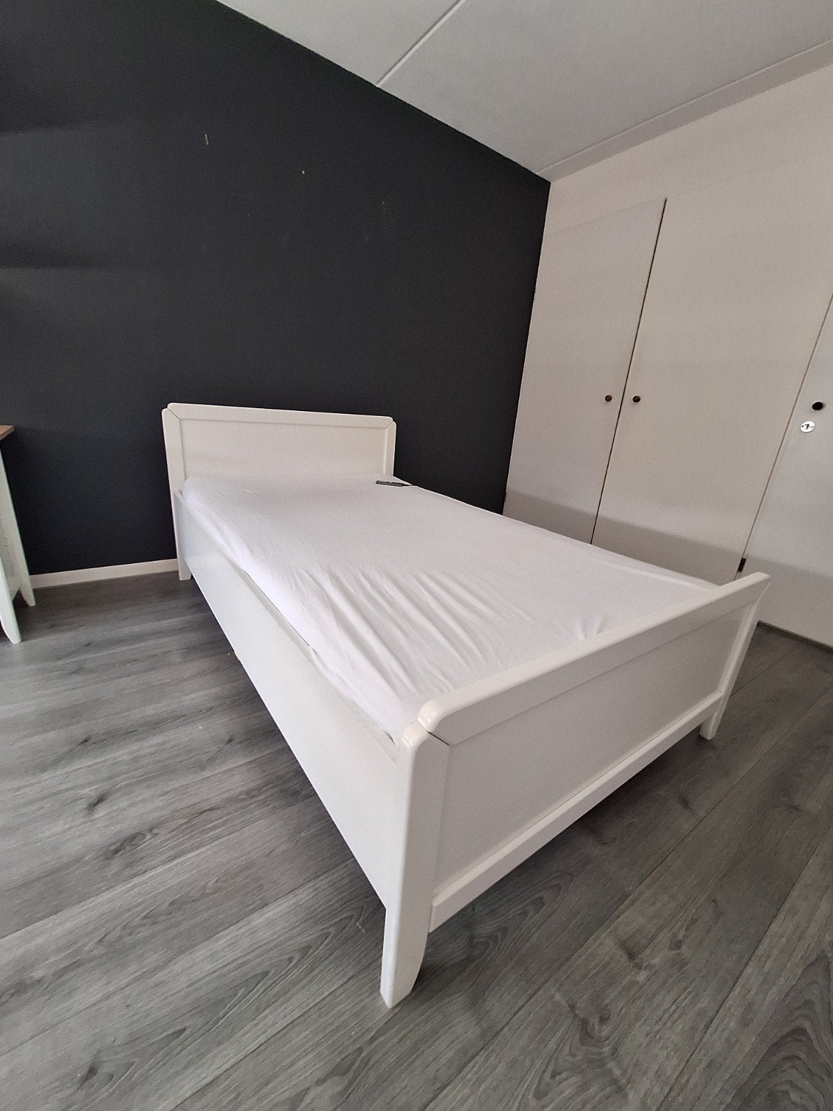 Auping bed 120x200 cm met verstelbare spiraalbodem, Ophalen, Twijfelaar, 120 cm, 200 cm