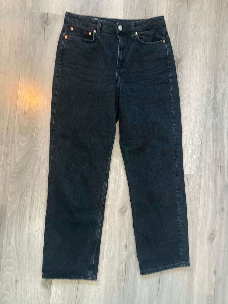 Zara mom jeans, zwart, labelmaat 42, draagmaat 40, Ophalen of Verzenden, Gedragen, Zwart, W30 - W32 (confectie 38/40)
