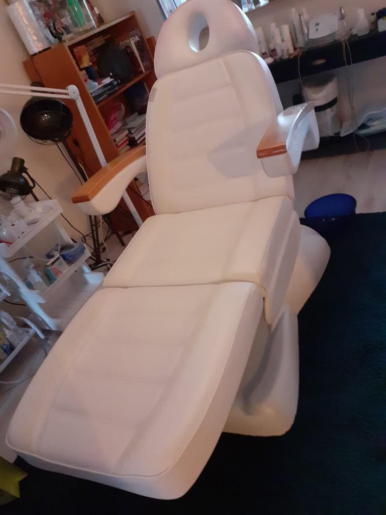 Elektrische Behandelstoel Mega Beauty Shop Wit (3 motoren), Ophalen, Zo goed als nieuw, Overige typen