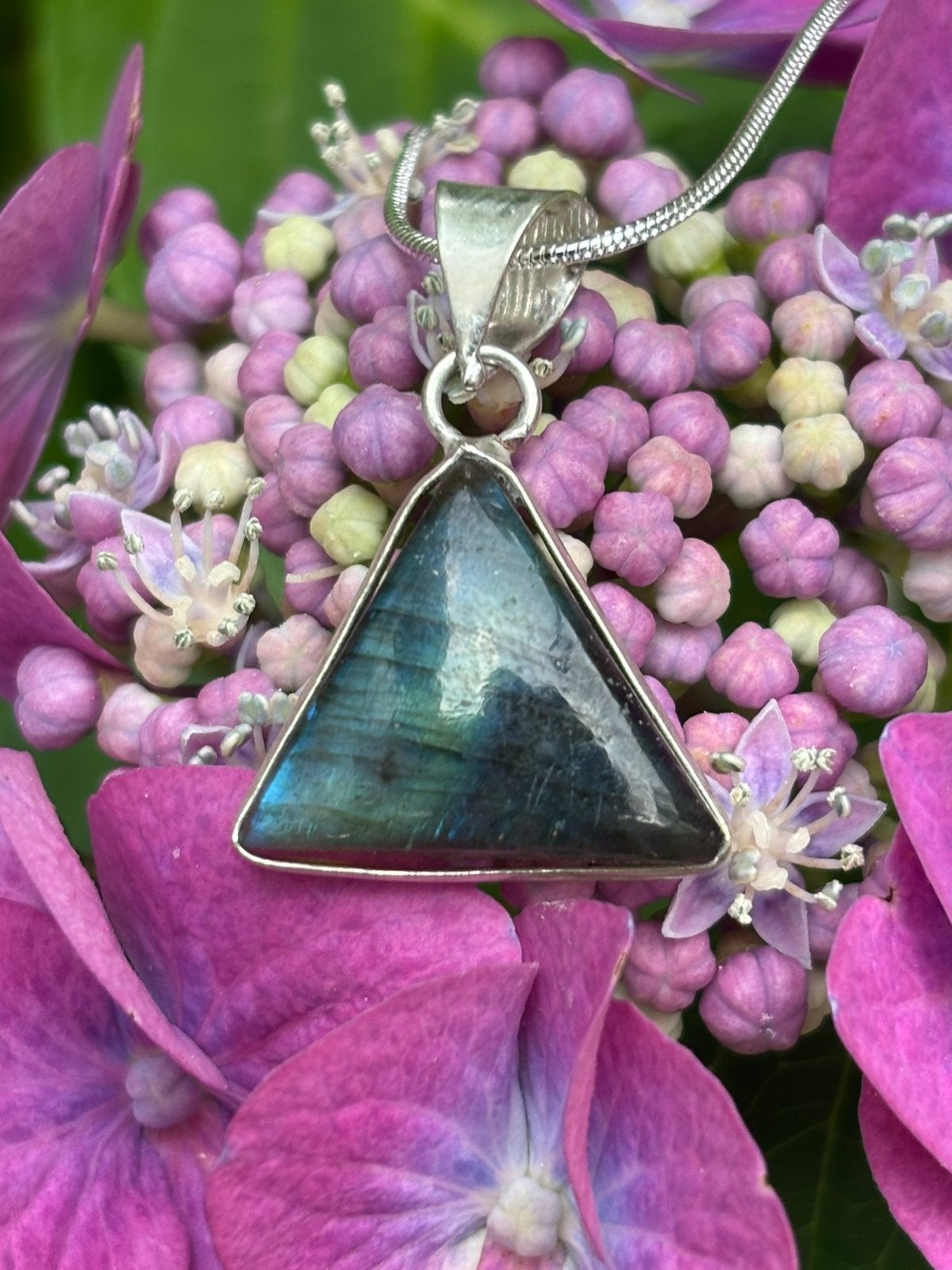 Labradoriet Edelsteen Ketting - Handgemaakt, Sieraden, Tassen en Uiterlijk, Kettingen, Nieuw, Ophalen of Verzenden, Steen of Mineraal