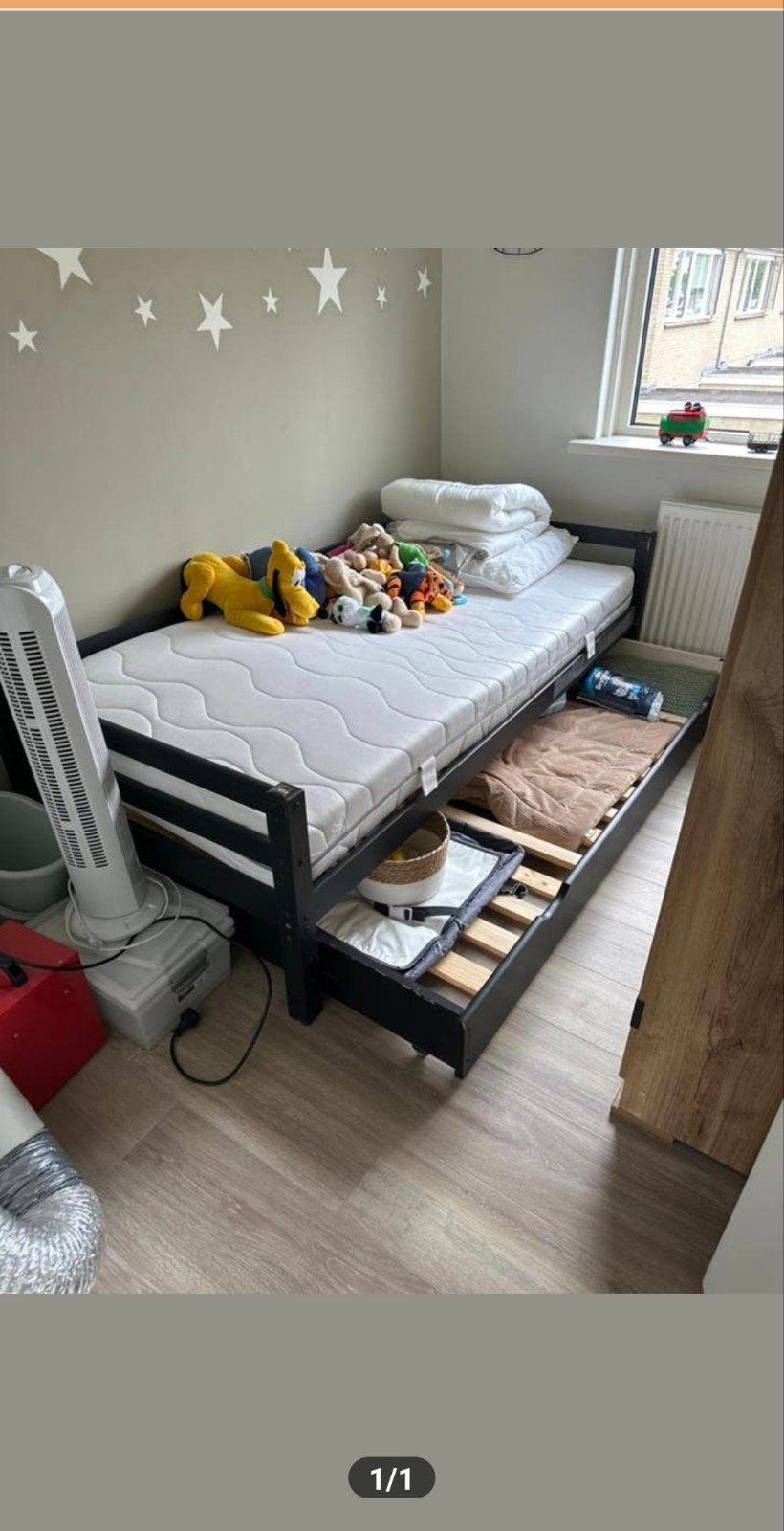 Gratis 1 persoonsbed wat kan tot 2 slaapplekken, Ophalen, Gebruikt, Hoogslaper