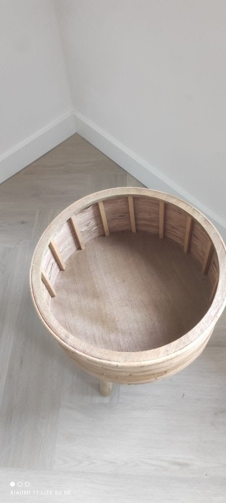 Rotan bijzettafel met opbergruimte, Ophalen, 50 – 75, 50 tot 100 cm, Bohemian, Scandinavisch