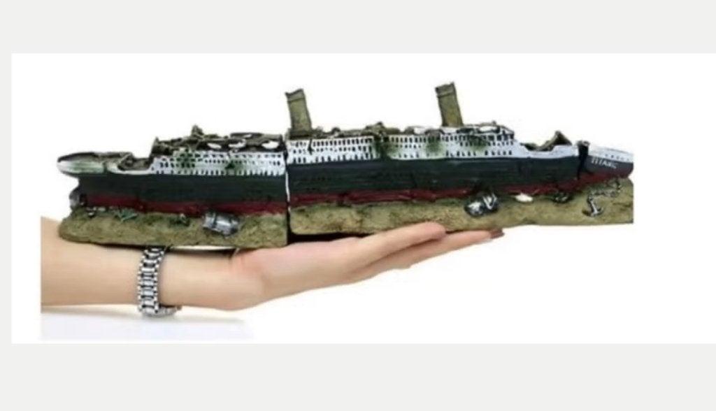 Aquarium decoratie Gezonken Titanic (36cm), Ophalen of Verzenden, Nieuw