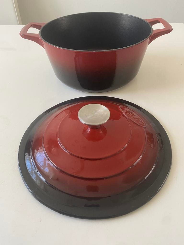 LA CUISINE  Braadpan 26 cm, Ophalen of Verzenden, Zo goed als nieuw, Gietijzer, Koekenpan of Braadpan