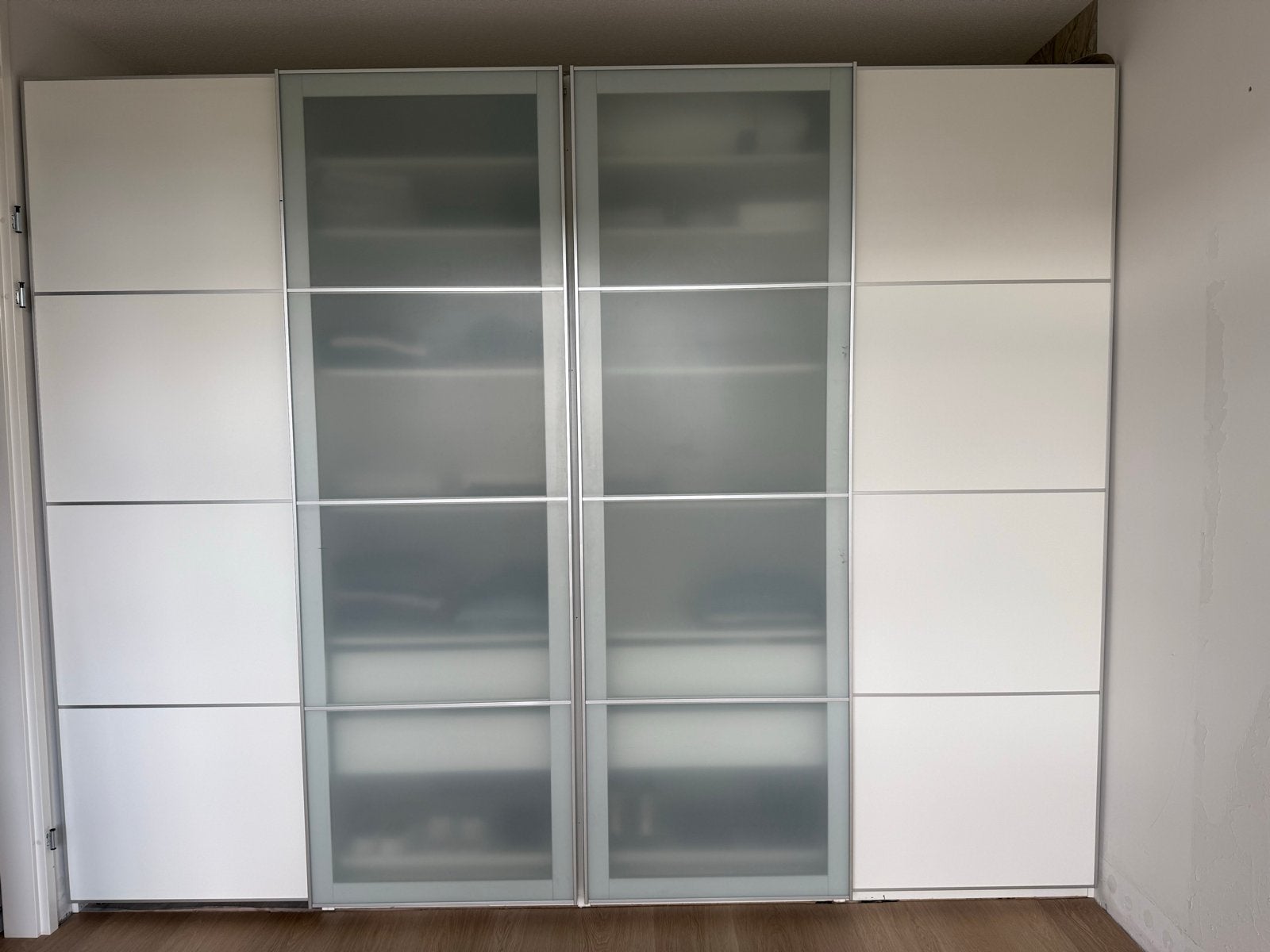 IKEA Schuifdeuren voor PAX kast - Wit met matglas, Ophalen, Gebruikt, 200 cm of meer, Glas