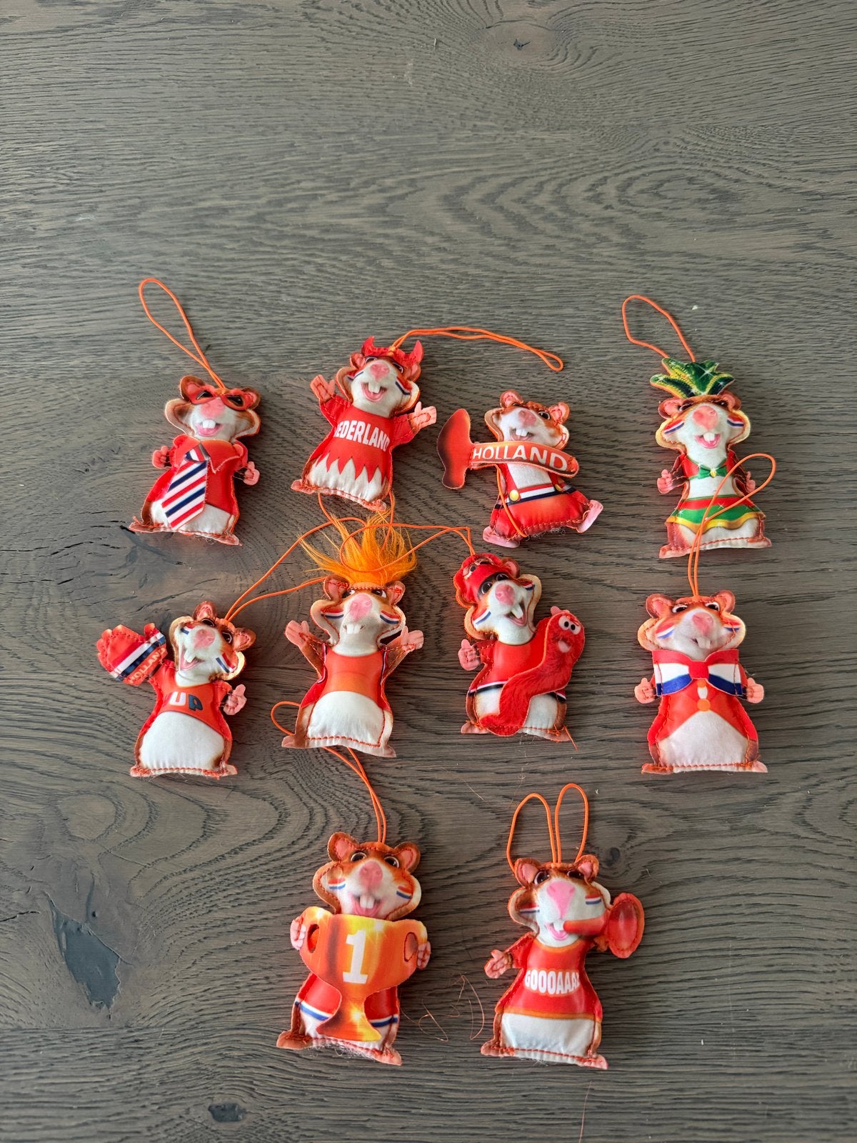 Verzameling van 10 Albert Heijn Hamsters WK versiering, Ophalen of Verzenden, Zo goed als nieuw