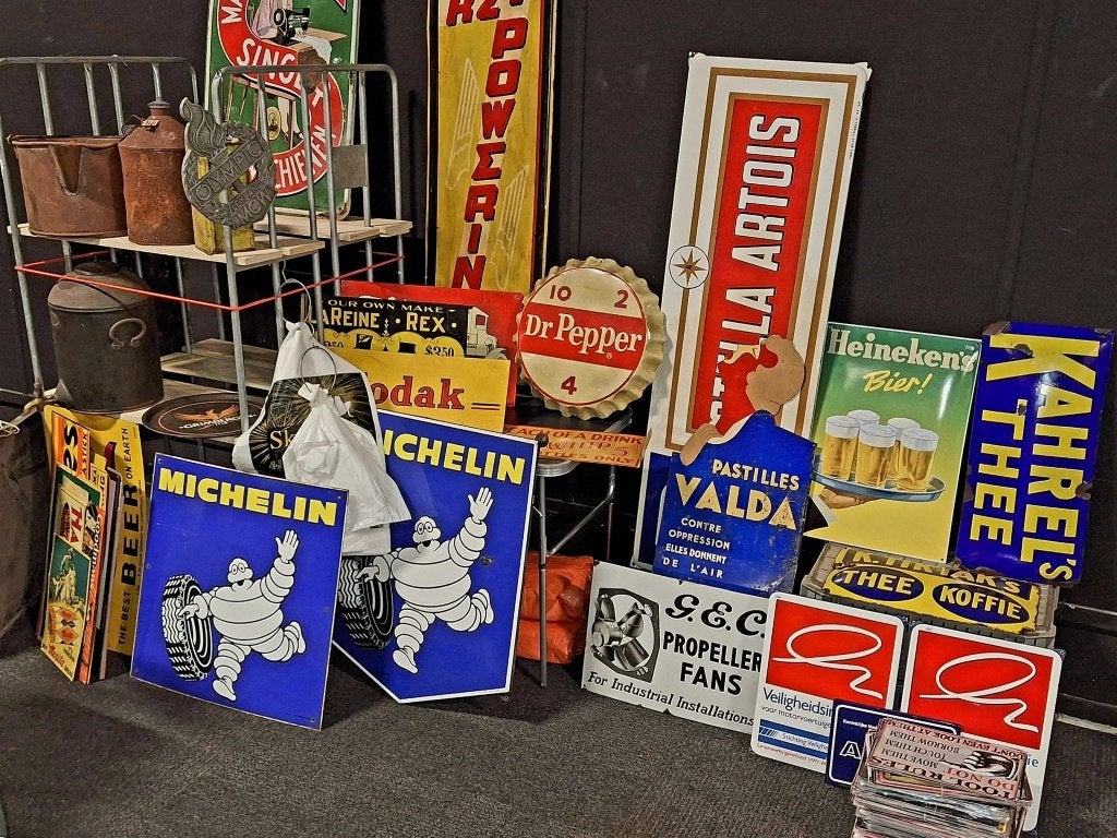 Automotive, reclame emaille borden, petroliana, lichtbakken!, Reclamebord, Gebruikt, ., Ophalen of Verzenden