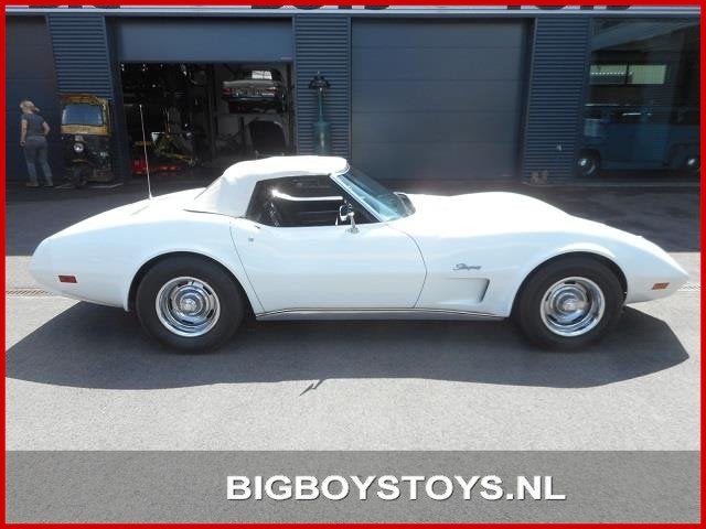 Chevrolet USA Corvette Stingray C3 Cabriolet, Auto's, Automaat, Achterwielaandrijving, Zwart, Wit