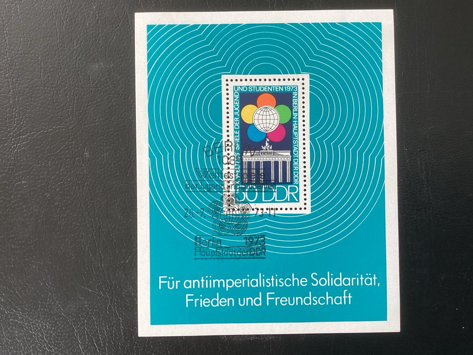 DDR Postzegel 1973 - Wereldjeugd- en Studentenfestival, Ophalen of Verzenden, DDR, Gestempeld