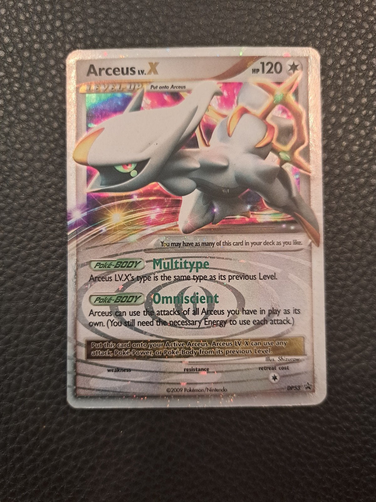 Arceus LV.X Pokémon kaart - Foil, Ophalen of Verzenden, Gebruikt, Losse kaart, Foil