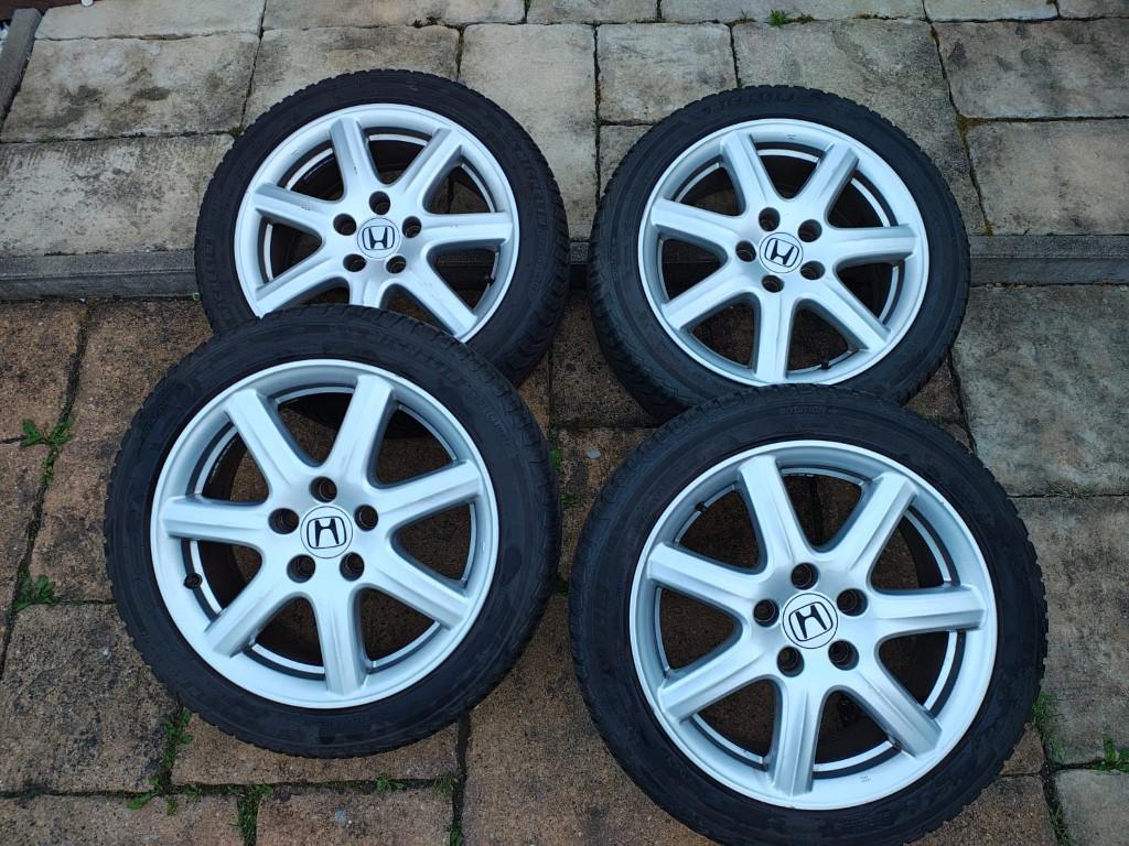 17'' originele Honda Civic velgen + banden 225/45 R17 2023, Ophalen, Gebruikt, Banden en Velgen, 17 inch