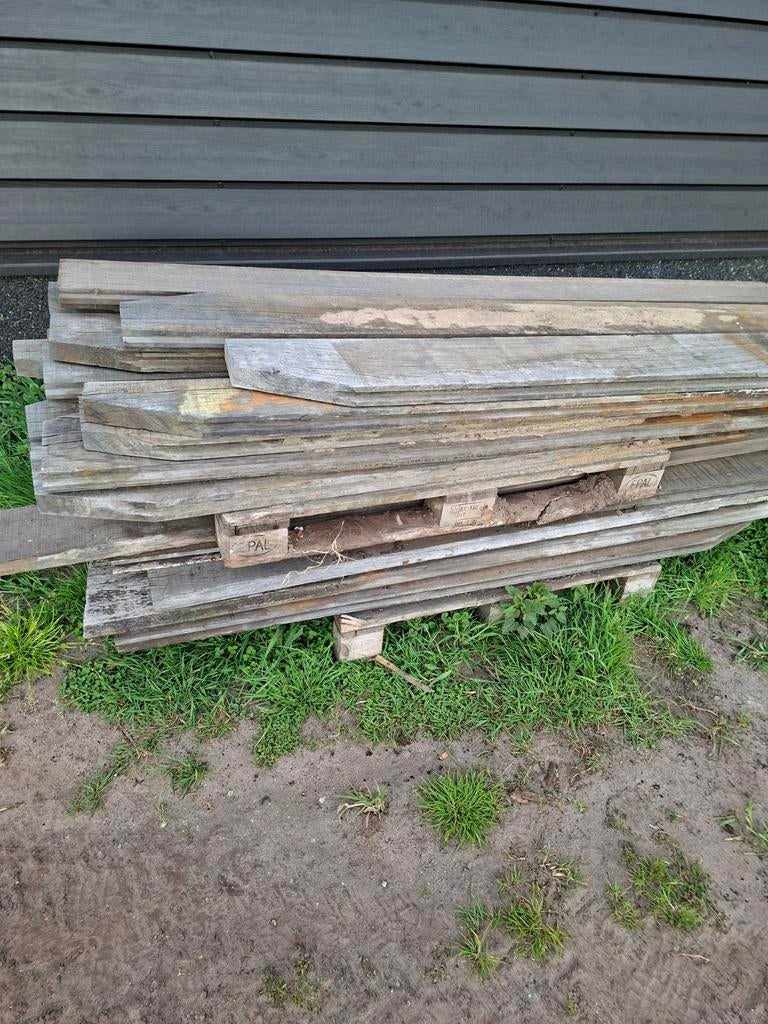Azobe keerwand planken, ca. 200 cm lang, diverse breedtes, Ophalen, Minder dan 25 mm, Overige typen, Zo goed als nieuw