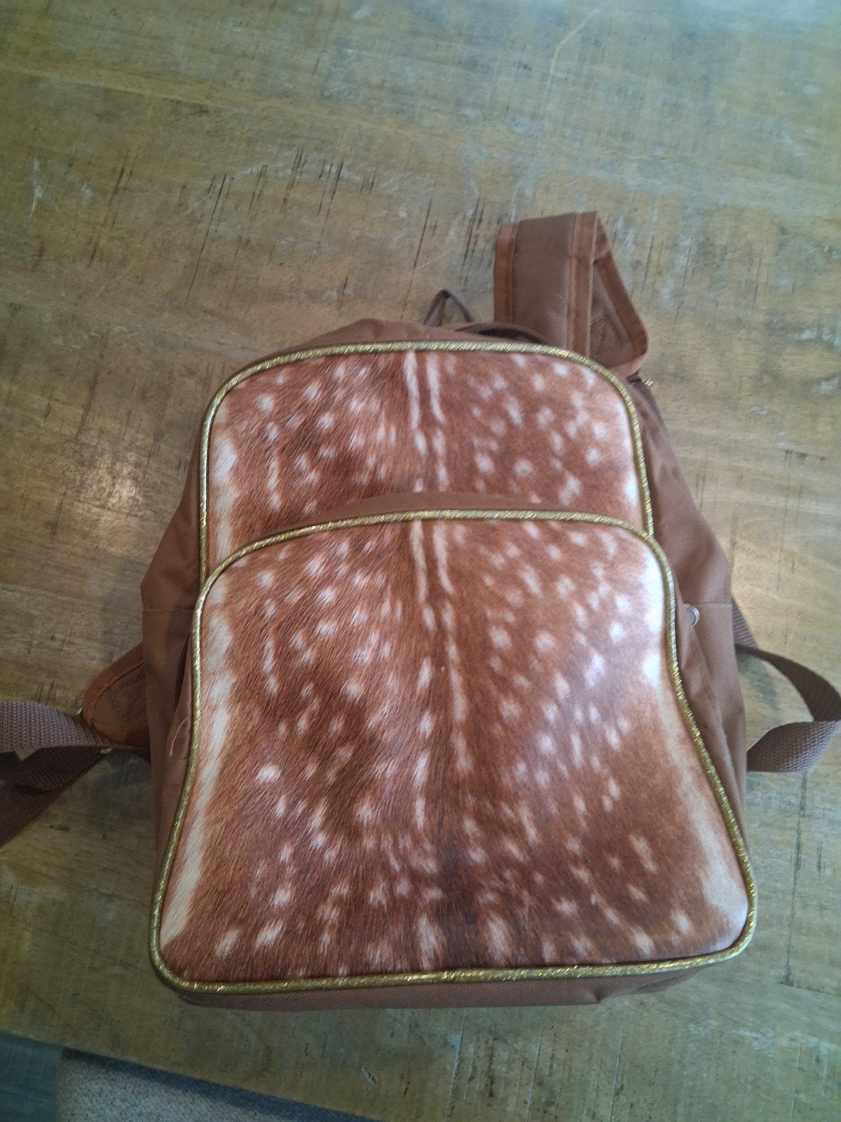 Leuke Kinderrugzak met Hertenprint - Kunstboer, Overige merken, Gebruikt, Minder dan 30 cm, Ophalen of Verzenden