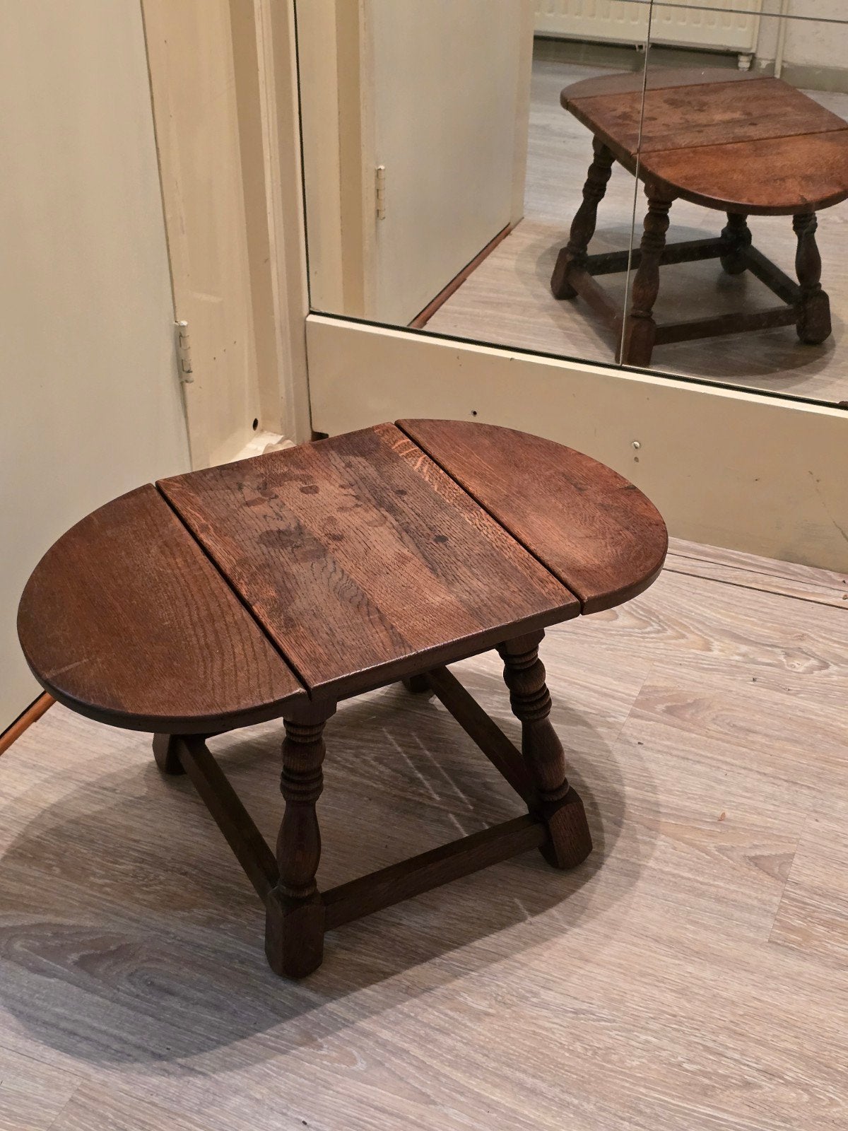 houten bijzettafel/krukje, inklapbaar engels hangoor, Ophalen of Verzenden