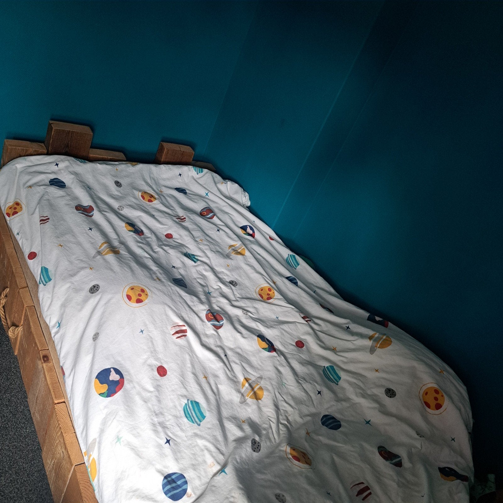 Steigerhouten bed, Ophalen, Eenpersoons, Steigerhout, 90 cm