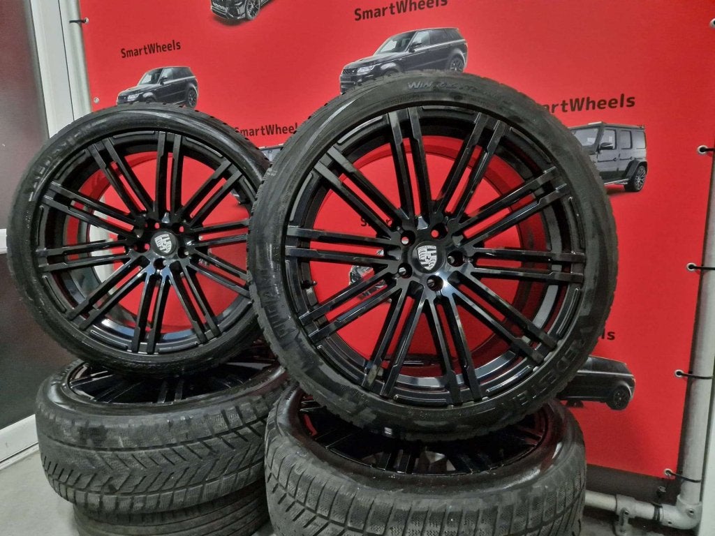 21 inch PORSCHE MACAN BREEDSET GTS SPYDER VELGEN EN BANDEN, Auto-onderdelen, Banden en Velgen, Niet ingevuld, 265 mm, Banden en Velgen