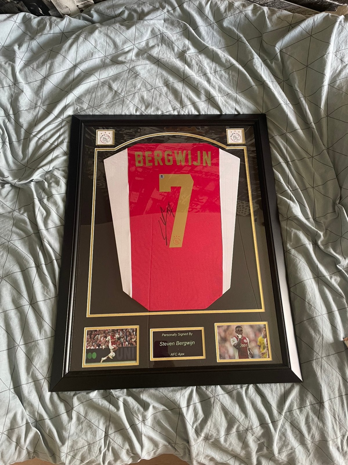 Steven Bergwijn Ajax gesigneerd shirt, Ophalen of Verzenden, Zo goed als nieuw, Ajax, Shirt